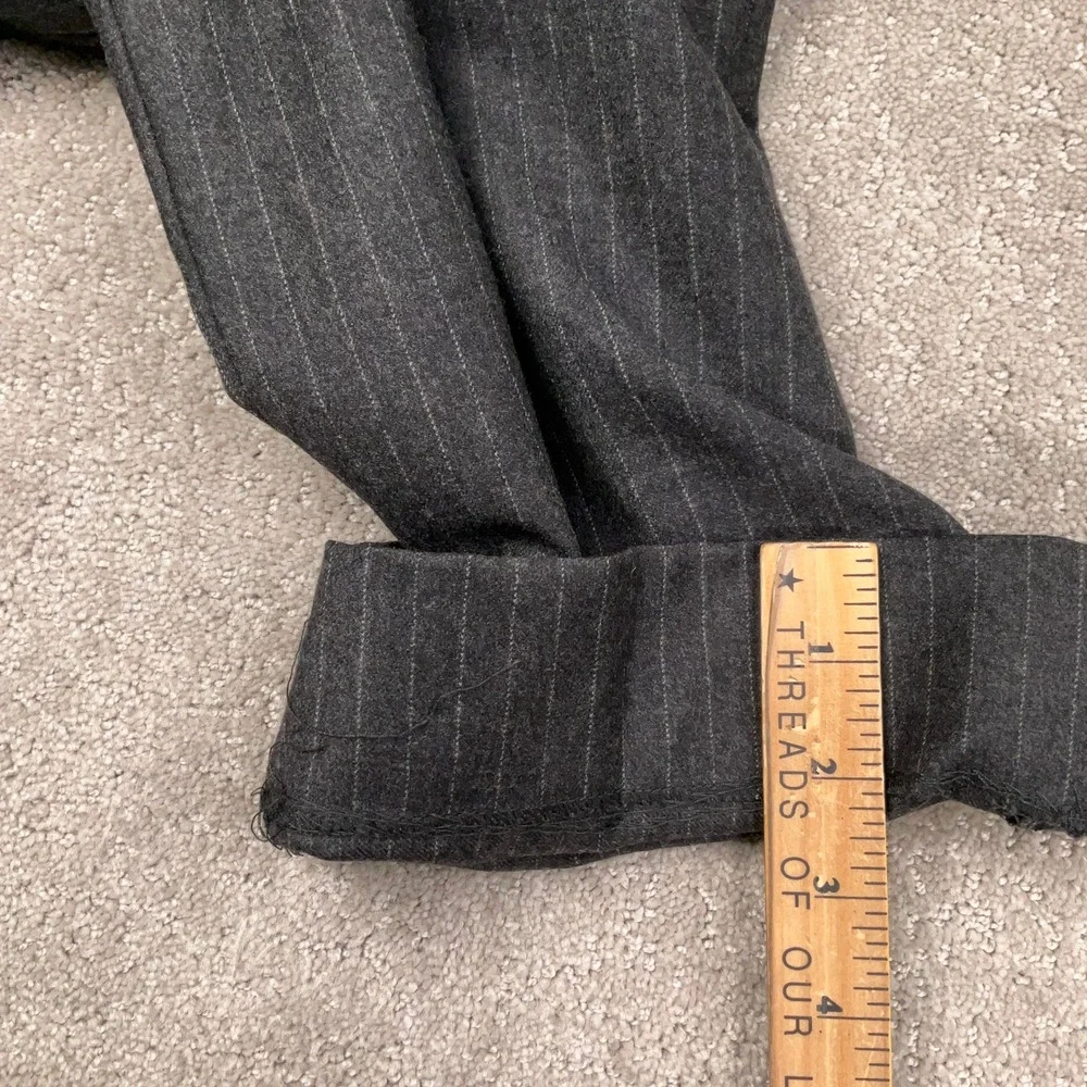 Banana Republic Pants Men 32W 30L Gray Pinstripe Gavin Wool Dress Trousers